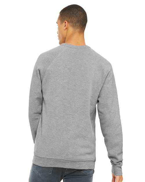 BELLA + CANVAS Unisex Sponge Fleece Raglan Crewneck Sweatshirt 3901 - Athletic Heather