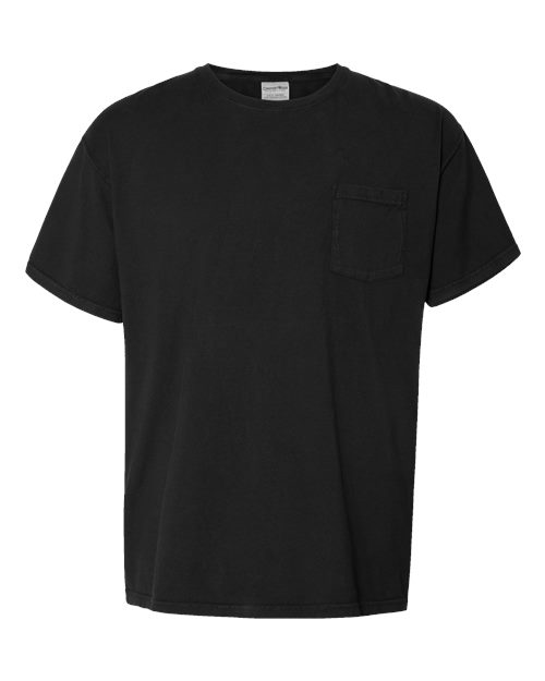 ComfortWash by Hanes Unisex Garment-Dyed Pocket T-Shirt GDH150 - Black