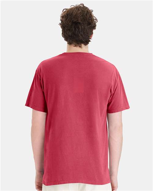 ComfortWash by Hanes Unisex Garment-Dyed Pocket T-Shirt GDH150 - Crimson Fall