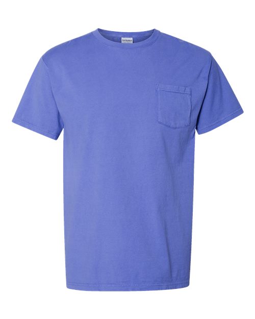ComfortWash by Hanes Unisex Garment-Dyed Pocket T-Shirt GDH150 - Deep Forte Blue