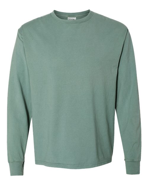ComfortWash by Hanes Unisex Garment-Dyed Long Sleeve T-Shirt GDH200 - Cypress Green