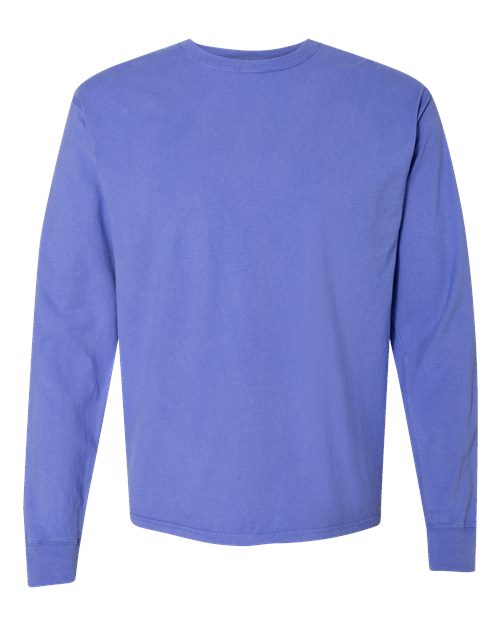 ComfortWash by Hanes Unisex Garment-Dyed Long Sleeve T-Shirt GDH200 - Deep Forte Blue