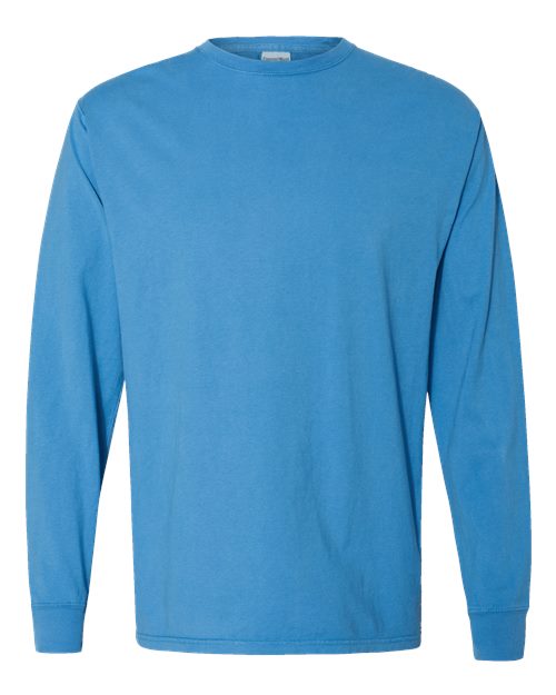 ComfortWash by Hanes Unisex Garment-Dyed Long Sleeve T-Shirt GDH200 - Summer Sky Blue