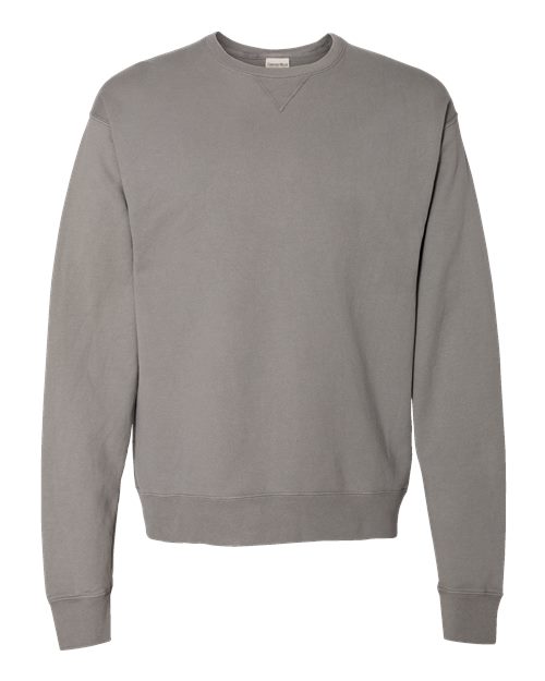 ComfortWash by Hanes Unisex Garment-Dyed Crewneck Sweatshirt GDH400 - Concrete Grey