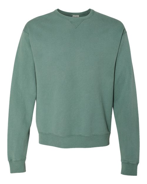 ComfortWash by Hanes Unisex Garment-Dyed Crewneck Sweatshirt GDH400 - Cypress Green