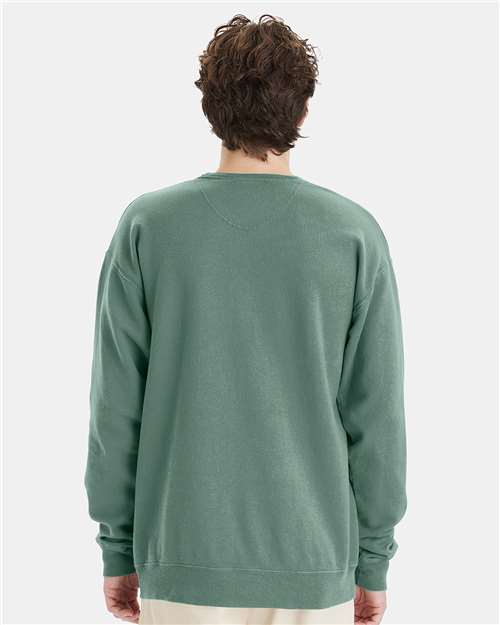 ComfortWash by Hanes Unisex Garment-Dyed Crewneck Sweatshirt GDH400 - Cypress Green
