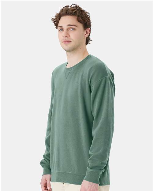 ComfortWash by Hanes Unisex Garment-Dyed Crewneck Sweatshirt GDH400 - Cypress Green