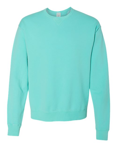 ComfortWash by Hanes Unisex Garment-Dyed Crewneck Sweatshirt GDH400 - Mint