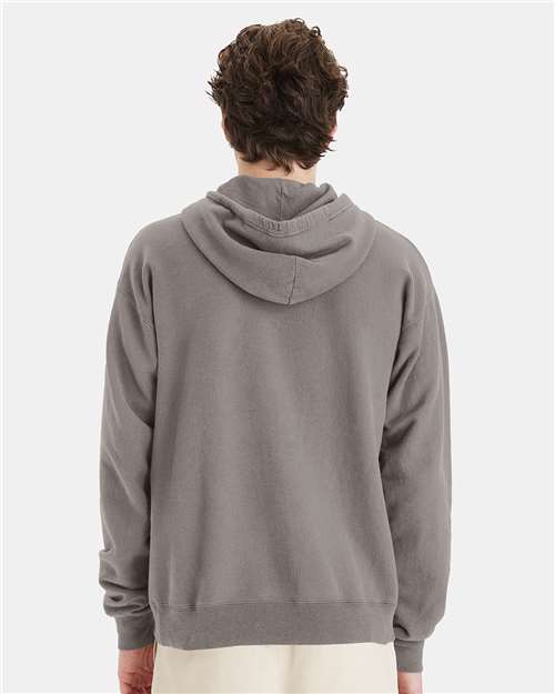 ComfortWash by Hanes Unisex Garment-Dyed Hooded Sweatshirt GDH450 - Concrete Grey