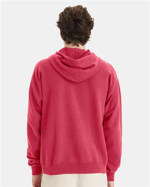 ComfortWash by Hanes Unisex Garment-Dyed Hooded Sweatshirt GDH450 - Crimson Fall