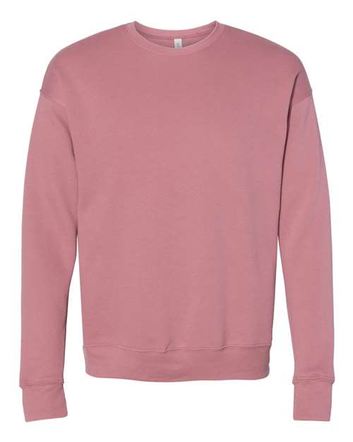 BELLA + CANVAS Unisex Sponge Fleece Drop Shoulder Crewneck Sweatshirt 3945 - Mauve