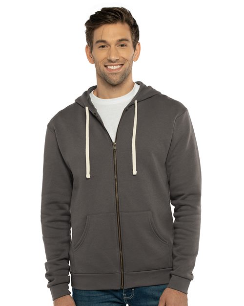 Next Level Unisex Santa Barbara Full-Zip Hoodie Sweatshirt 9602