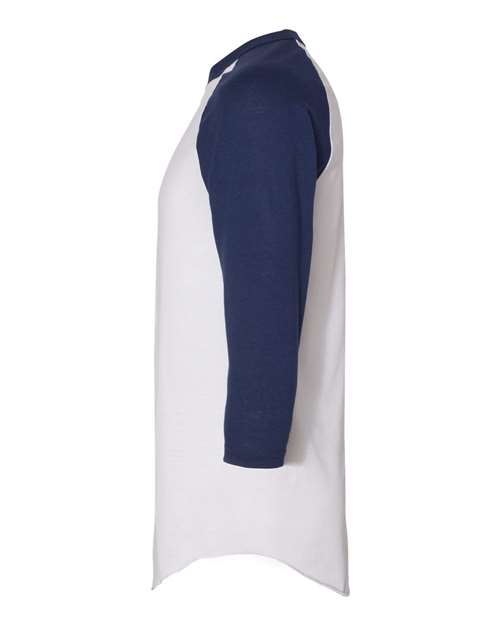 Augusta Sportswear Unisex Three-Quarter Raglan Sleeve Baseball Jersey T-Shirt 4420 - White/ Navy