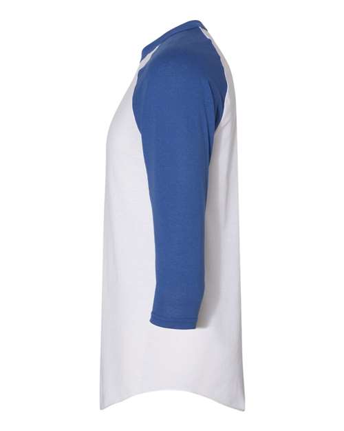 Augusta Sportswear Unisex Three-Quarter Raglan Sleeve Baseball Jersey T-Shirt 4420 - White/ Royal