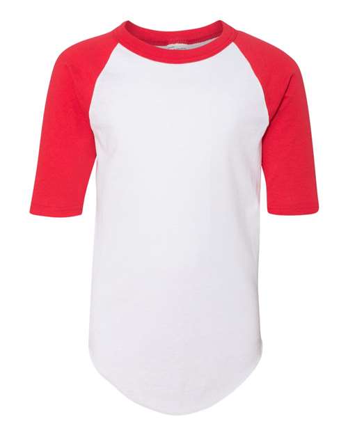 Augusta Sportswear Youth Three-Quarter Sleeve Baseball Jersey 4421