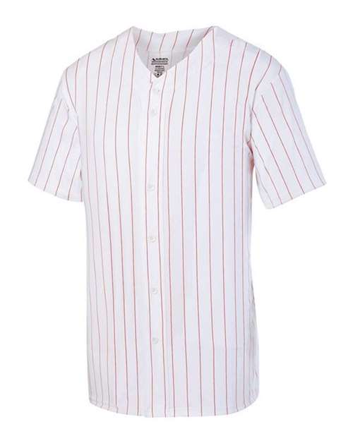 Augusta Sportswear Unisex Pinstripe Full Button Baseball Jersey 1685