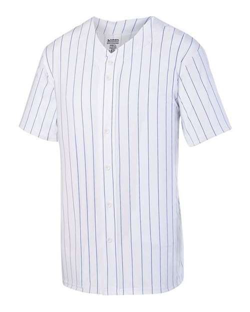 Augusta Sportswear Unisex Pinstripe Full Button Baseball Jersey 1685