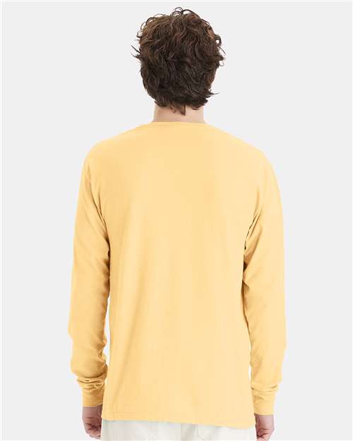 ComfortWash by Hanes Unisex Garment-Dyed Long Sleeve T-Shirt GDH200 - Summer Squash Yellow
