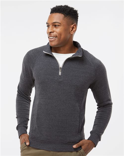 J. America Men's Triblend Quarter-Zip Sweatshirt 8869