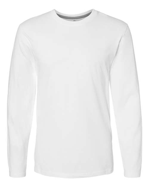 LAT Men's Fine Jersey Long Sleeve Tee 6918 - White
