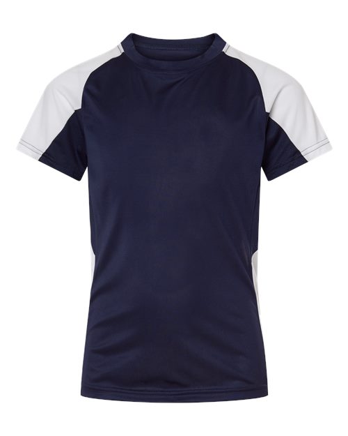 Augusta Sportswear Youth Cutter Jersey 1518 - Navy/ White