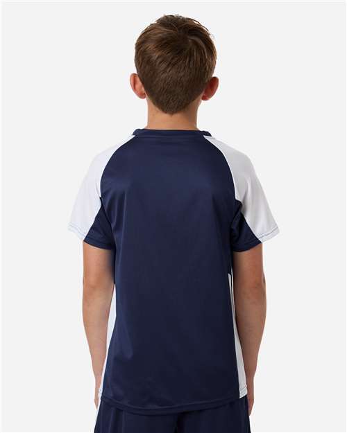 Augusta Sportswear Youth Cutter Jersey 1518 - Navy/ White