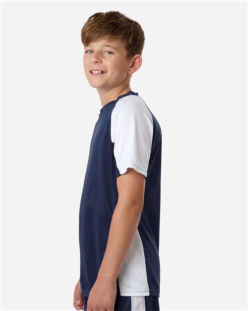 Augusta Sportswear Youth Cutter Jersey 1518 - Navy/ White