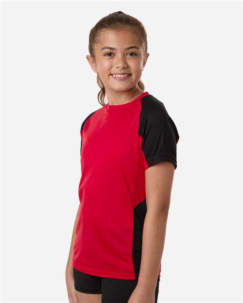 Augusta Sportswear Youth Cutter Jersey 1518 - Red/ Black