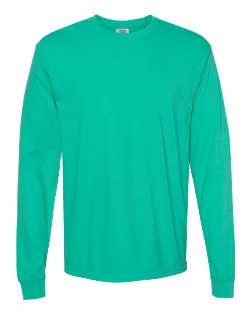 Comfort Colors Unisex Garment-Dyed Heavyweight Long Sleeve T-Shirt 6014 - Island Green