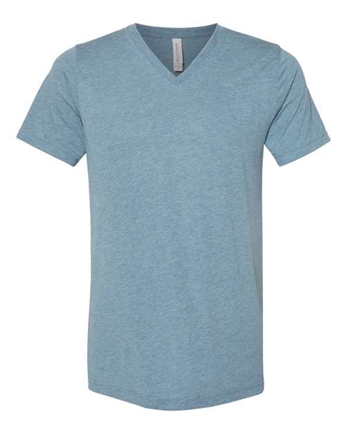 BELLA + CANVAS Unisex Triblend V-Neck Tee 3415 - Denim Triblend