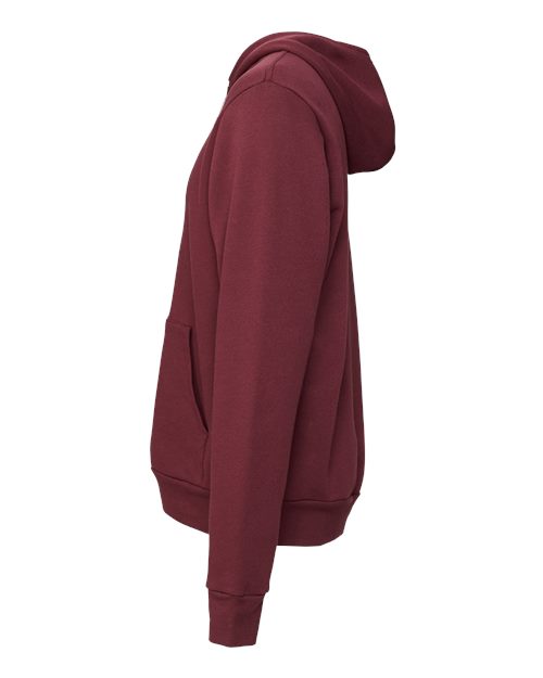 BELLA + CANVAS Unisex Sponge Fleece Hoodie Sweatshirt 3719 - Maroon
