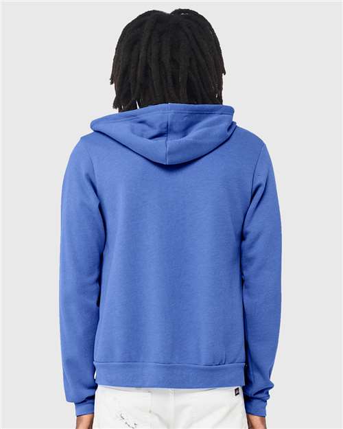 BELLA + CANVAS Unisex Sponge Fleece Full-Zip Hoodie Sweatshirt 3739 - Heather Columbia Blue