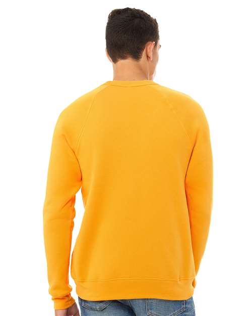 BELLA + CANVAS Unisex Sponge Fleece Raglan Crewneck Sweatshirt 3901 - Gold