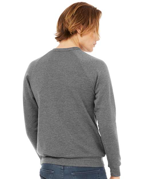 BELLA + CANVAS Unisex Sponge Fleece Raglan Crewneck Sweatshirt 3901 - Deep Heather
