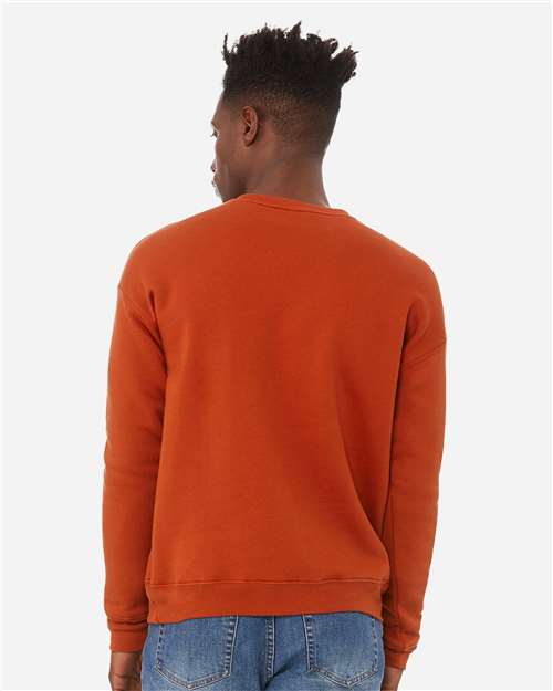 BELLA + CANVAS Unisex Sponge Fleece Drop Shoulder Crewneck Sweatshirt 3945 - Brick