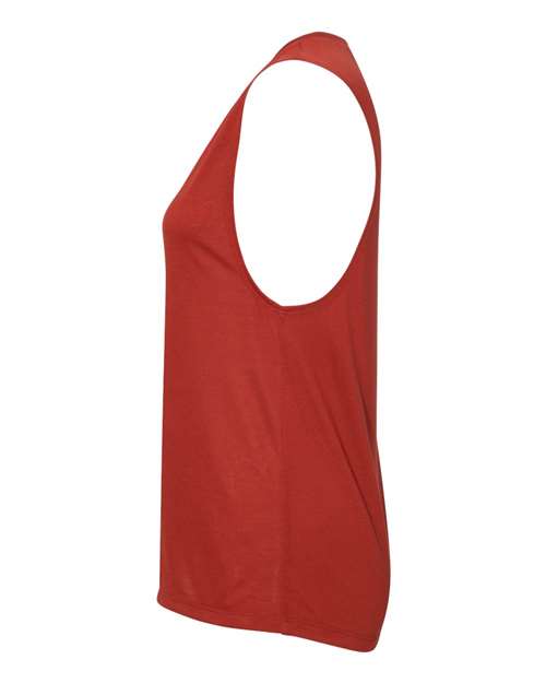 BELLA + CANVAS Women's Flowy Scoop Muscle Tank 8803 - Brick