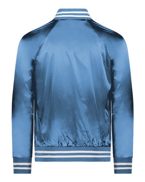Augusta Sportswear Unisex Satin Baseball Jacket Striped Trim 3610