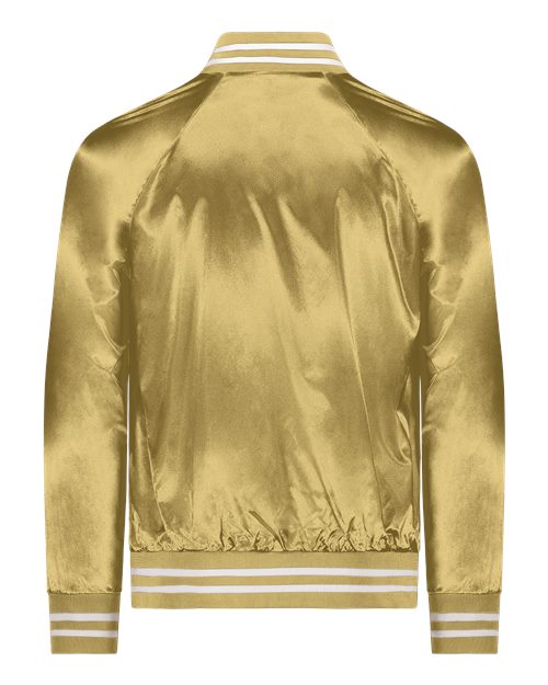 Augusta Sportswear Unisex Satin Baseball Jacket Striped Trim 3610