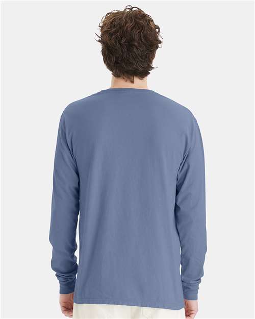 ComfortWash by Hanes Unisex Garment-Dyed Long Sleeve T-Shirt GDH200 - Saltwater