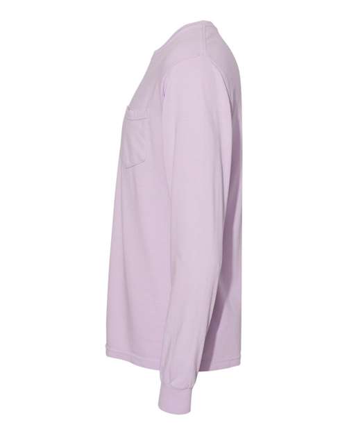 Comfort Colors Unisex Garment-Dyed Heavyweight Long Sleeve Pocket T-Shirt 4410 - Orchid