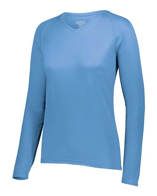 Augusta Sportswear Women's Attain Wicking Long Sleeve V-Neck T-Shirt 2797