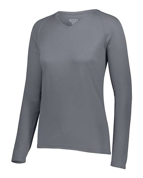 Augusta Sportswear Women's Attain Wicking Long Sleeve V-Neck T-Shirt 2797