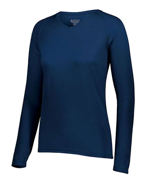Augusta Sportswear Women's Attain Wicking Long Sleeve V-Neck T-Shirt 2797