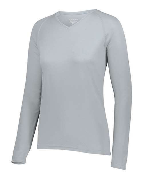 Augusta Sportswear Women's Attain Wicking Long Sleeve V-Neck T-Shirt 2797