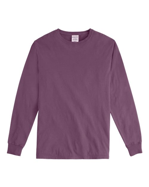 ComfortWash by Hanes Unisex Garment-Dyed Long Sleeve T-Shirt GDH200 - Purple Plum Raisin