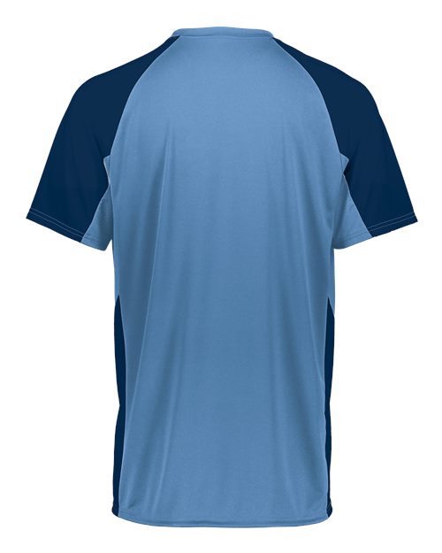 Augusta Sportswear Youth Cutter Jersey 1518 - Columbia Blue/ Navy