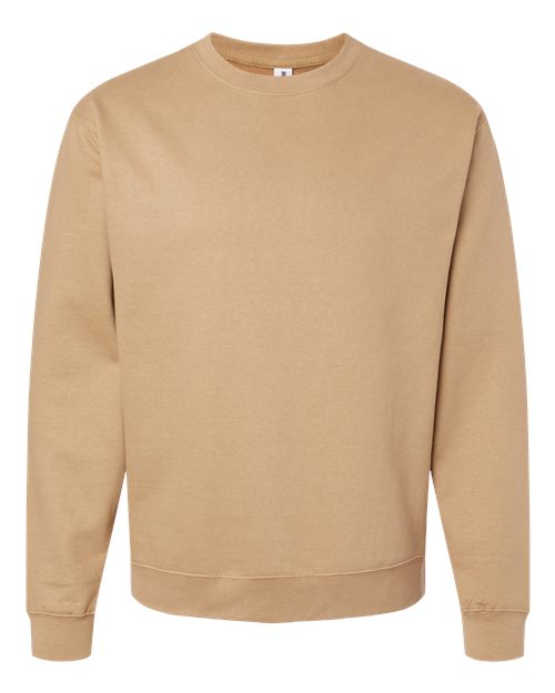 Independent Trading Co. Unisex Midweight Crewneck Sweatshirt SS3000 - Sandstone