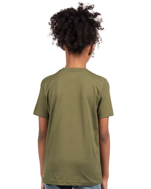 Next Level Youth Cotton T-Shirt 3310 - Military Green
