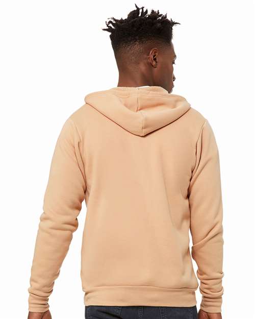 BELLA + CANVAS Unisex Sponge Fleece Full-Zip Hoodie Sweatshirt 3739 - Heather Sand Dune