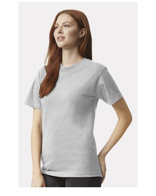 American Apparel Unisex Heavyweight Cotton Tee 1301 - Heather Grey